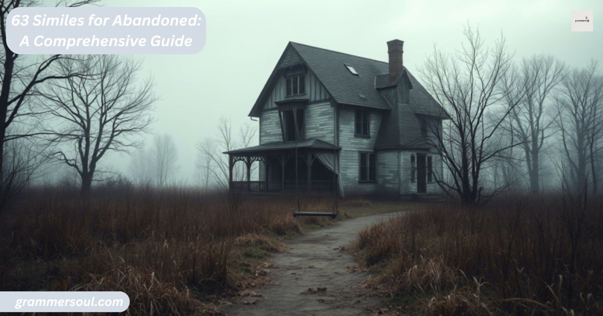 63 Similes for Abandoned: A Comprehensive Guide