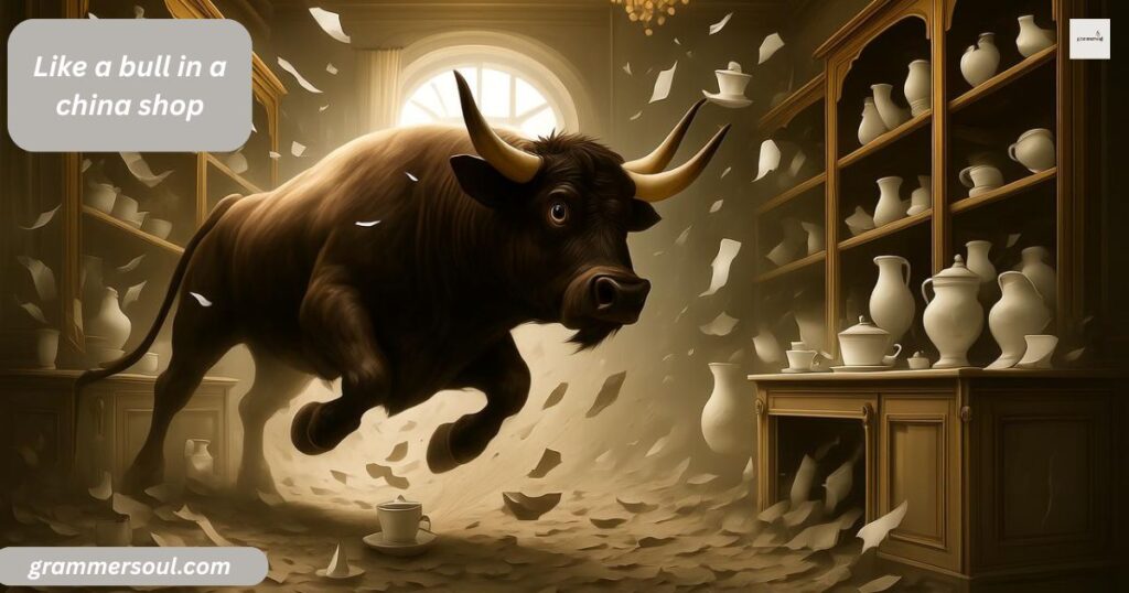 Like a bull in a china shop