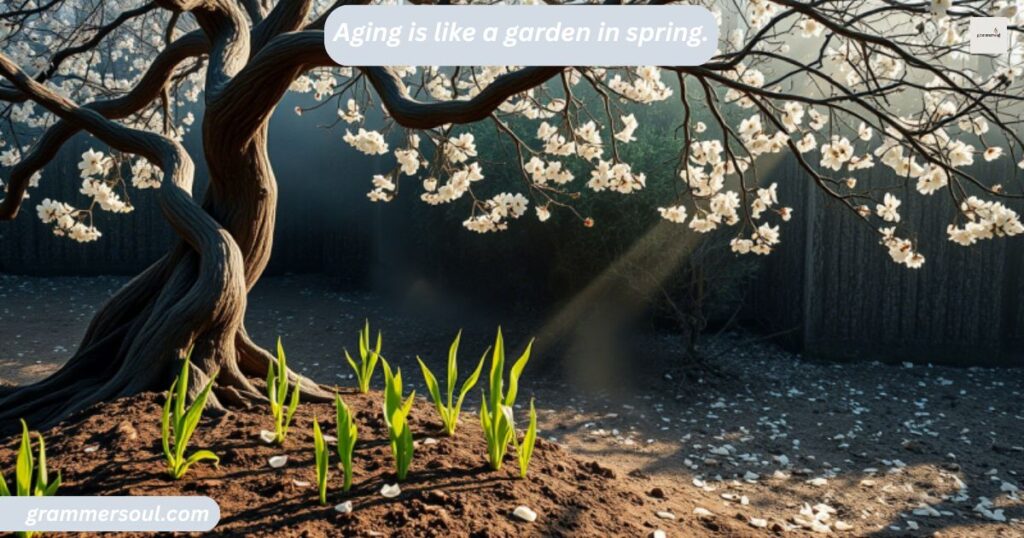 Aging is like a garden in spring.