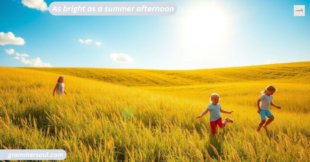 As bright as a summer afternoon