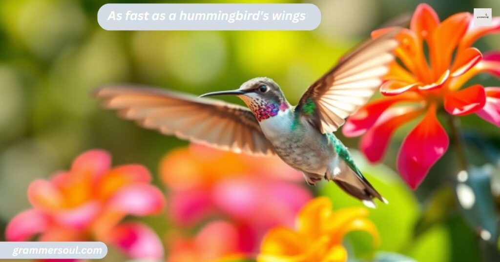 As fast as a hummingbird's wings