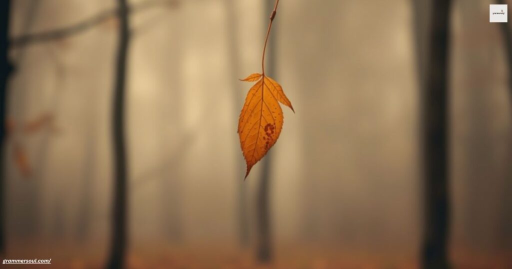 As muted as a falling leaf