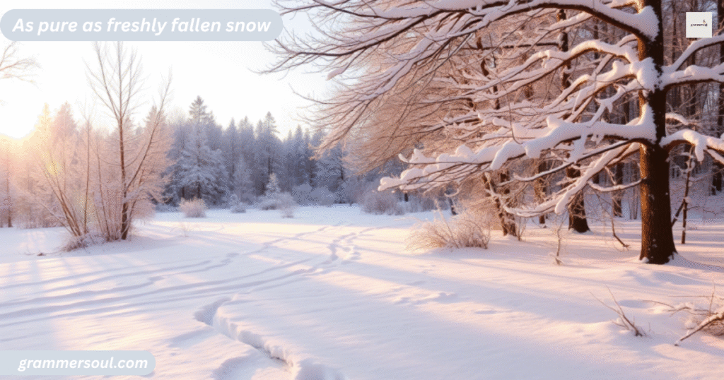 As pure as freshly fallen snow