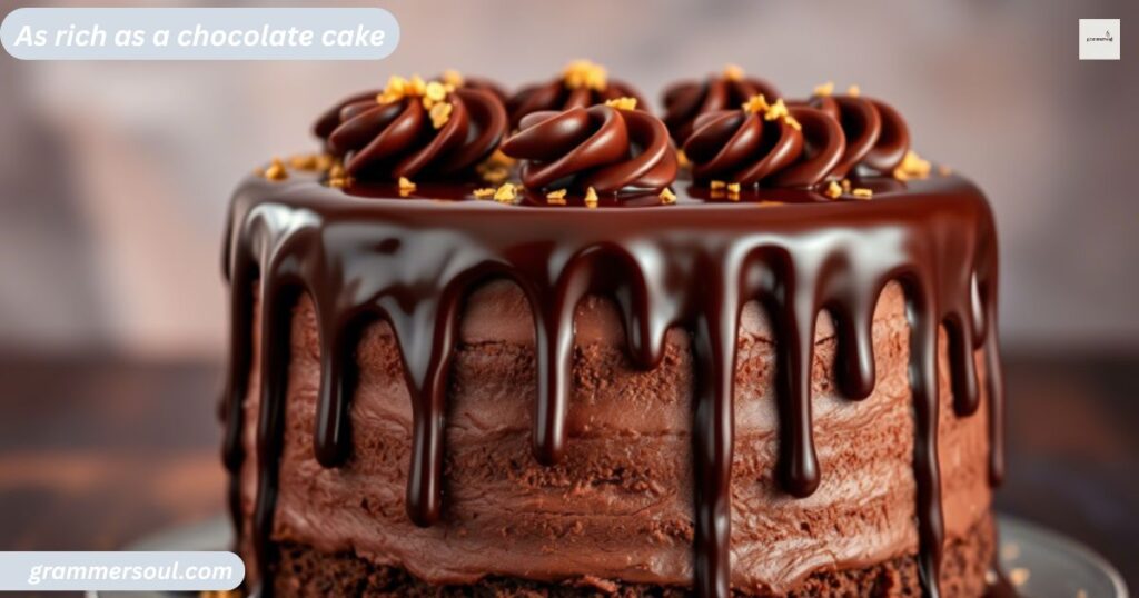 As rich as a chocolate cake