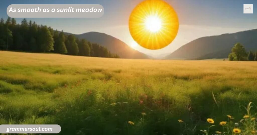 As smooth as a sunlit meadow