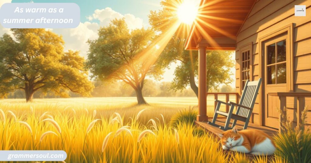 As warm as a summer afternoon
