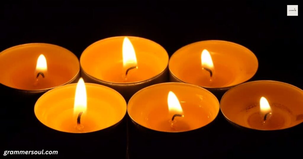 Dark as a flickering candle