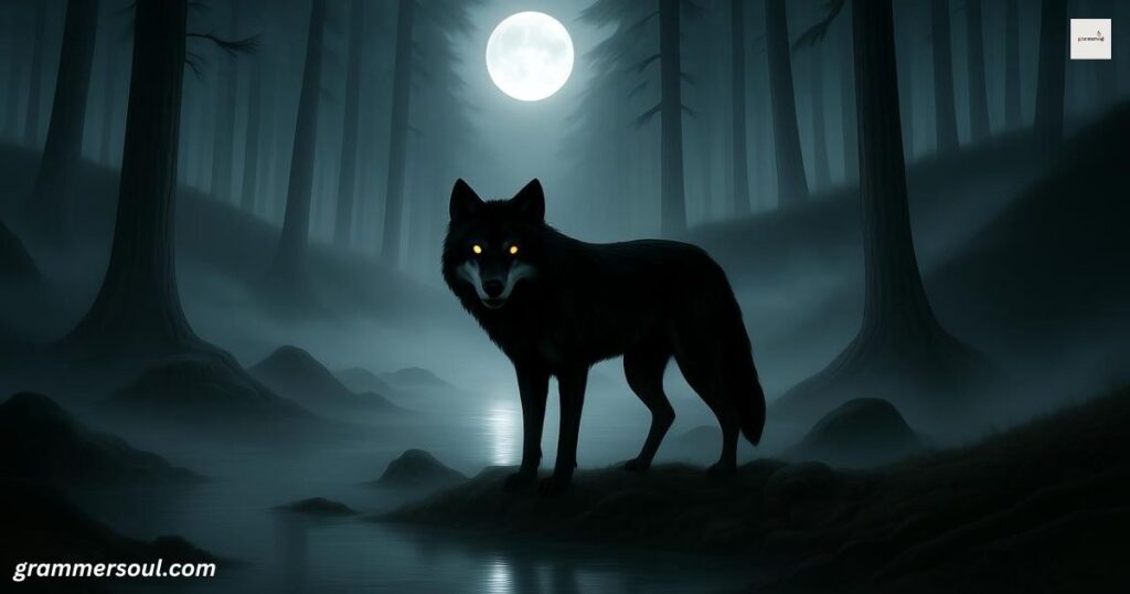 Dark like a wolf's fur