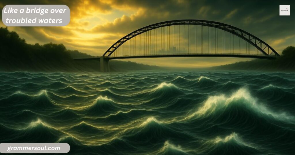  Like a bridge over troubled waters