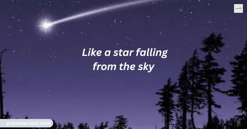 Like a star falling from the sky