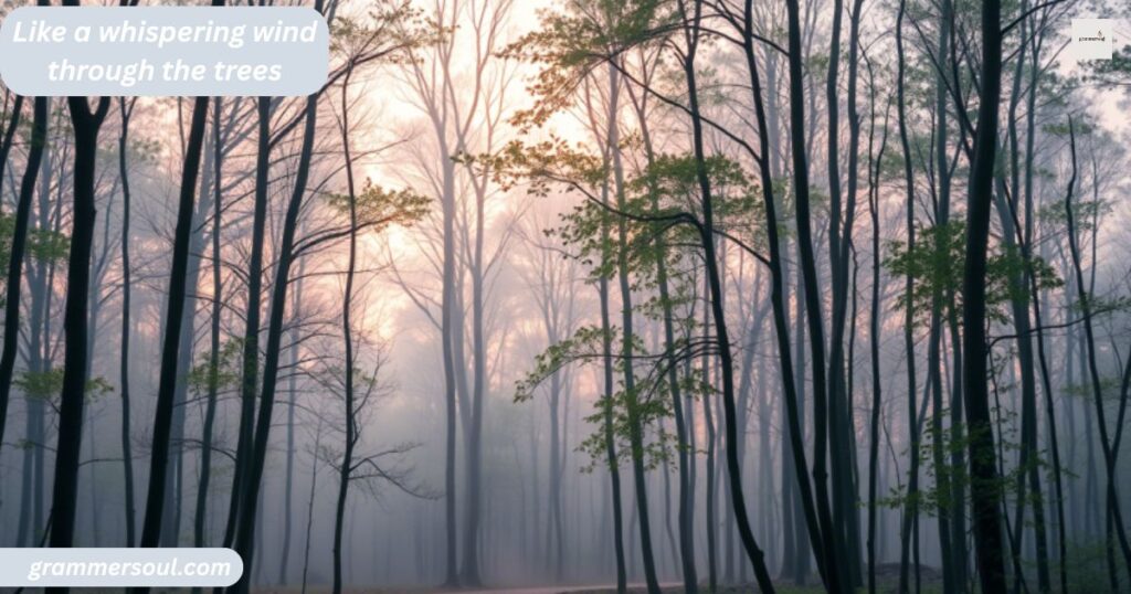 Like a whispering wind through the trees
