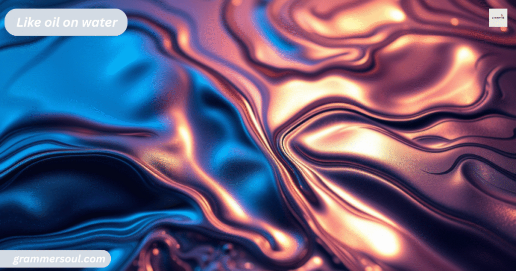 Like oil on water