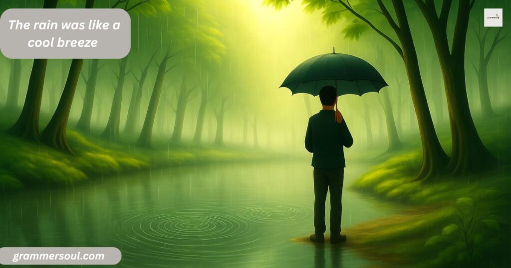  The rain was like a cool breeze