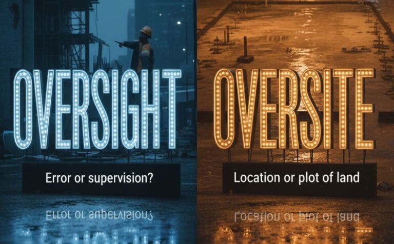 Oversight vs Oversite: Pointing Out the Differences