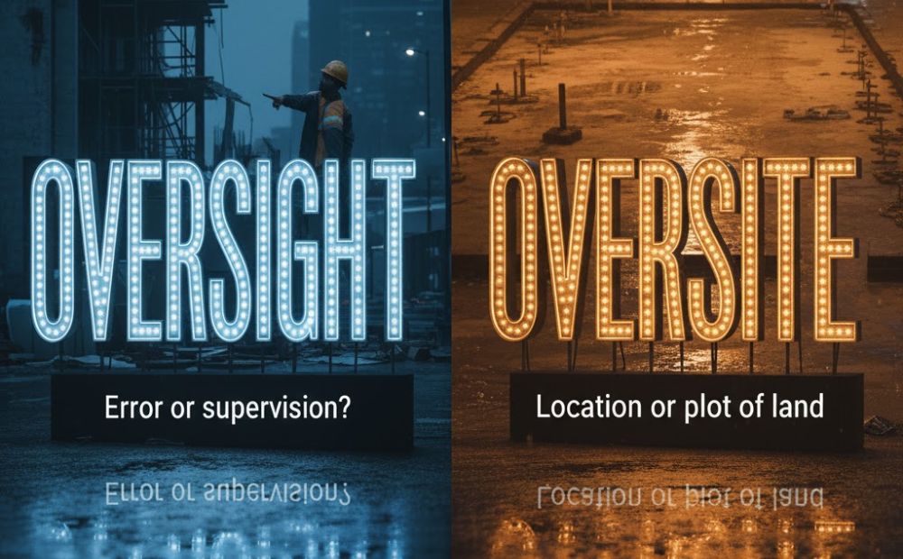 Oversight vs Oversite: Pointing Out the Differences