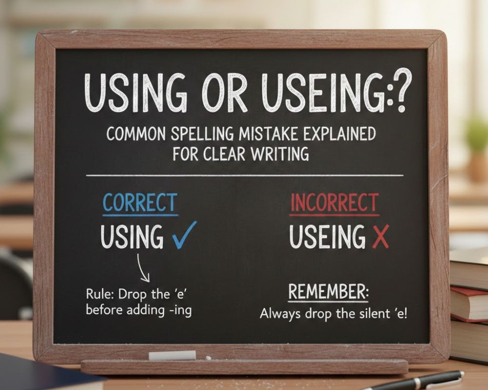 Using or Useing: Common Spelling Mistake Explained for Clear Writing